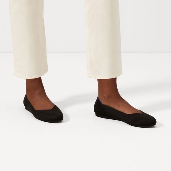 Rothy's Classic Black Round Toe Knit Flats - Picture 2 of 11